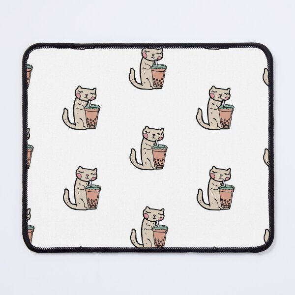 Item preview, Aesthetic cat drinking boba designed and sold by arndesign.