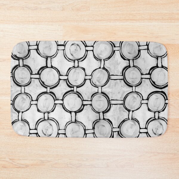 Item preview, Abstract Painted Black and White Dot Grid designed and sold by Carrie Stephens.