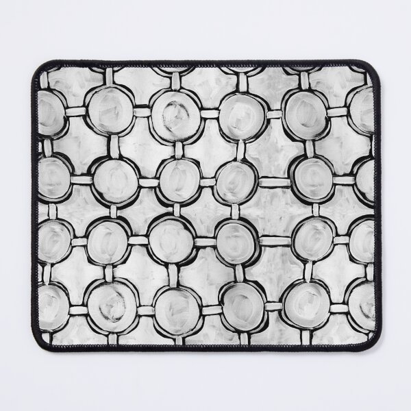 Item preview, Abstract Painted Black and White Dot Grid designed and sold by Carrie Stephens.