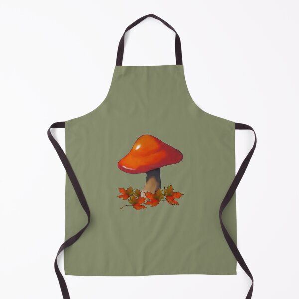 Item preview, Red Toadstool and Maples Leaves, Fall Autumn Mushrooms Illustration designed and sold by JoyfulWhimsy.