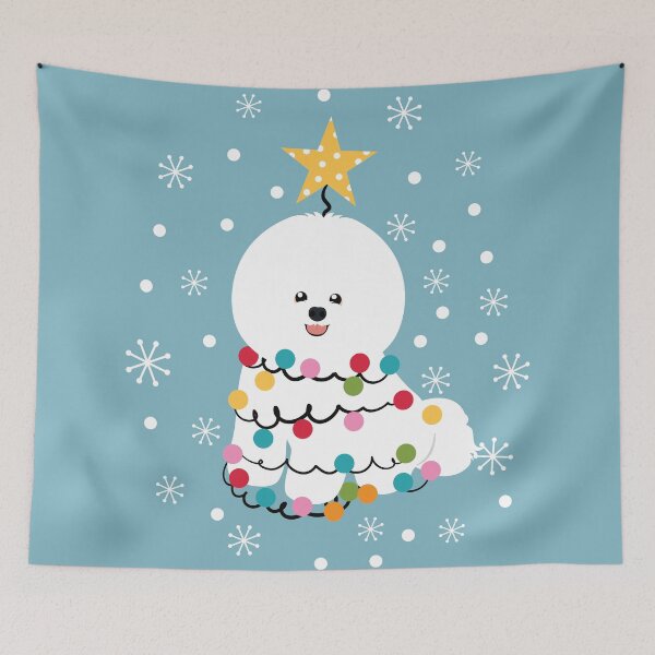 Item preview, Bichon Frise Christmas Tree designed and sold by Lulupainting.
