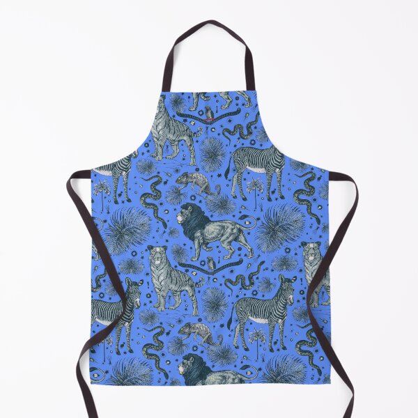 Item preview, Blue Exotic Jungle Print Palm Leaves designed and sold by PrintyBazaar.