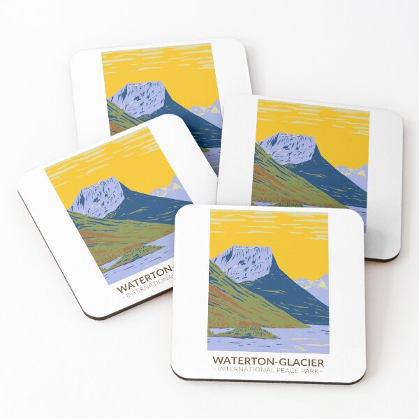 Item preview, Waterton - Glacier International Peace Park Vintage designed and sold by KrisSidDesigns.