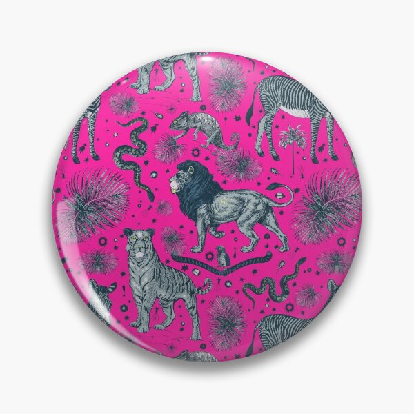 Item preview, Pink Exotic Jungle Print Palm Leaves designed and sold by PrintyBazaar.