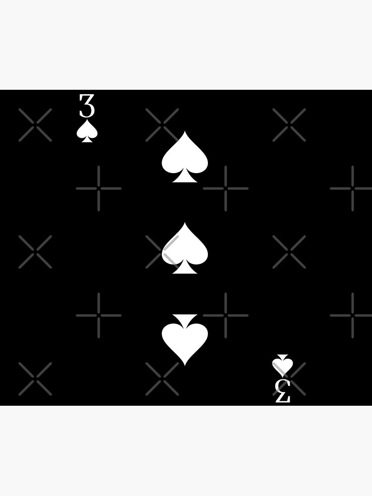 3 of spades on poker table