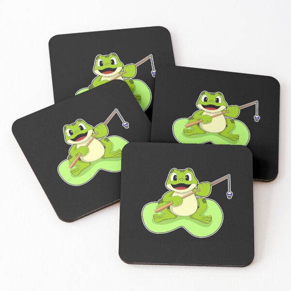 Item preview, Frog at Fishing with Fishing rod designed and sold by Snabdesign84.