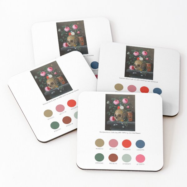 Item preview, Colour Palette of Vanitas Still Life (ca.1665–1670) by Jan van Kessel designed and sold by CoffeewithAnh.
