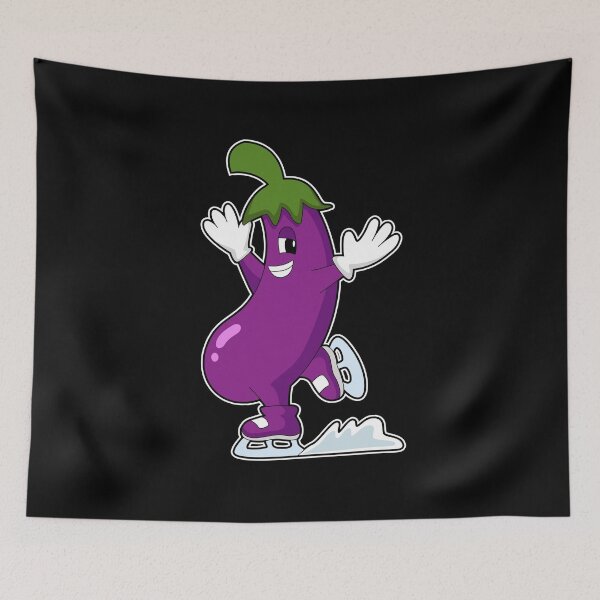 Aperçu de l'œuvre Eggplant at Ice skating with Ice skates créée et vendue par Snabdesign84.