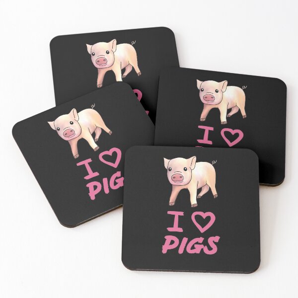 Item preview, Pink I Love Pigs, Cute Funny Pig  designed and sold by Mochi-Merch.