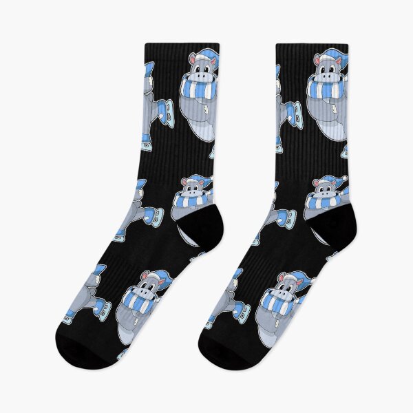 Item preview, Hippo at Ice skating with Ice skates designed and sold by Snabdesign84.