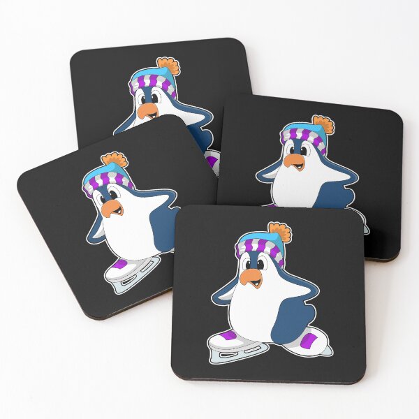 Aperçu de l'œuvre Penguin at Ice skating with Ice skates créée et vendue par Snabdesign84.