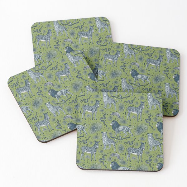 Item preview, Green Exotic Jungle Print Palm Leaf Pattern designed and sold by PrintyBazaar.