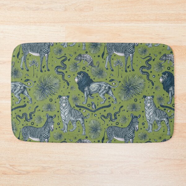 Item preview, Green Exotic Jungle Print Palm Leaf Pattern designed and sold by PrintyBazaar.