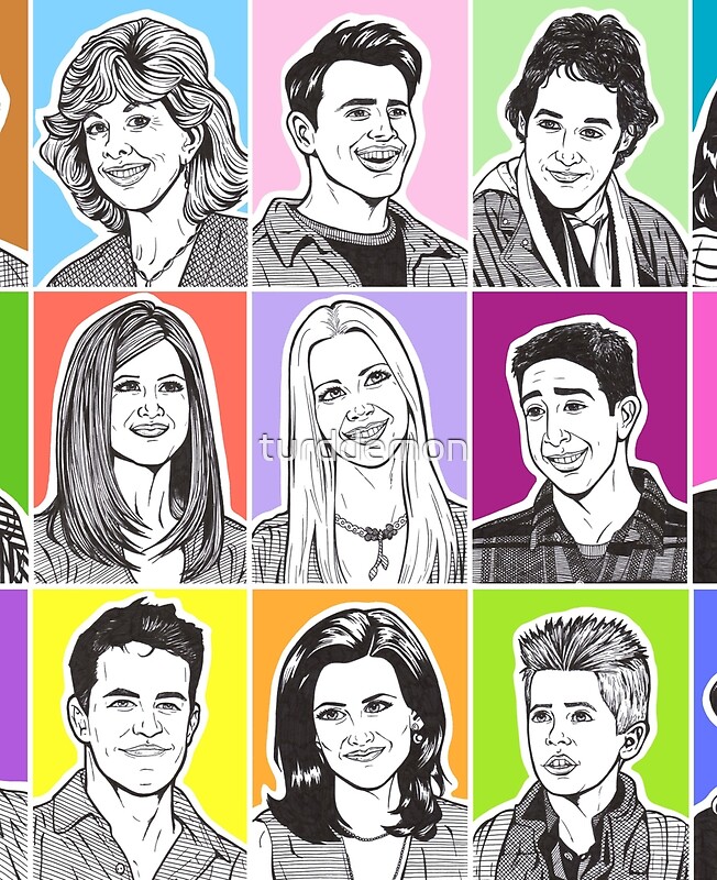 Friends Tv Show Drawing: iPad Cases & Skins | Redbubble