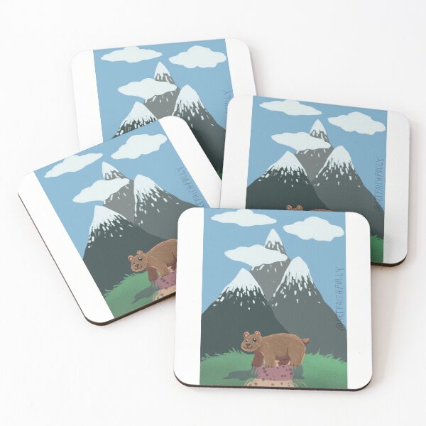 Item preview, Bear on mountain trail designed and sold by Artfaithfully-.