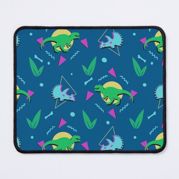 Item preview, Neon Nineties - Dinosaur Pattern - On Blue designed and sold by tanimator.
