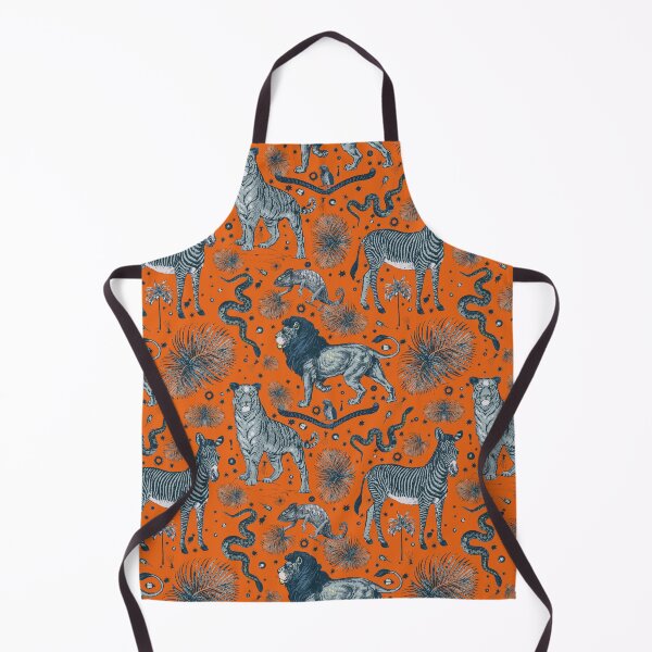 Item preview, Orange Exotic Jungle Print Palm Leaves designed and sold by PrintyBazaar.
