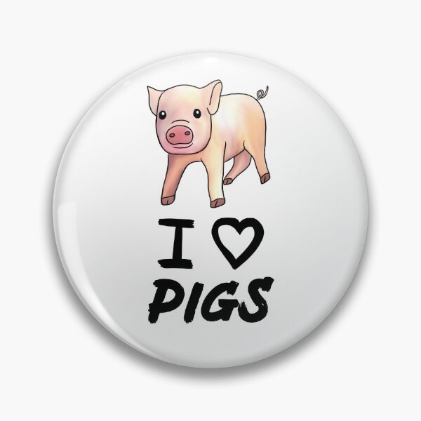Item preview, I Love Pigs, Cute Funny Pig Black designed and sold by Mochi-Merch.