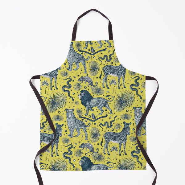 Item preview, Zingy Yellow Exotic Jungle Animal Pattern designed and sold by PrintyBazaar.