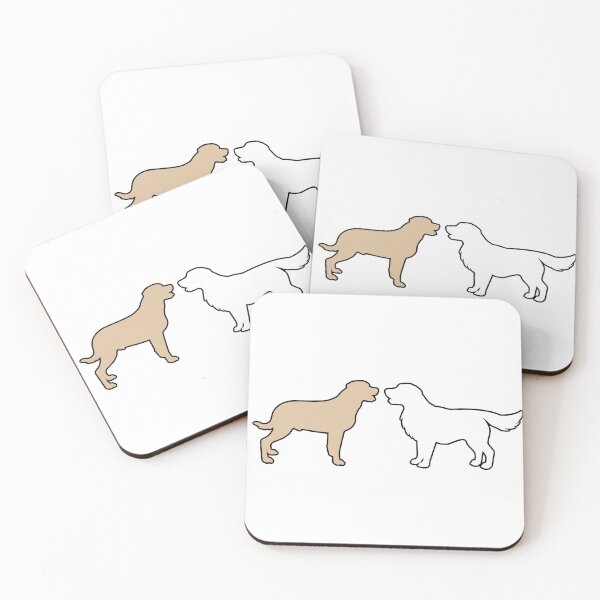 Item preview, Jo & Laurie Saying Hello (One Beige & One White Dog)  designed and sold by andmarstan.