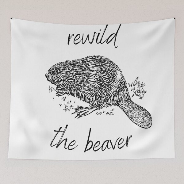 Item preview, Rewild the Beaver Rewilding (Black Text) designed and sold by chloeinca.