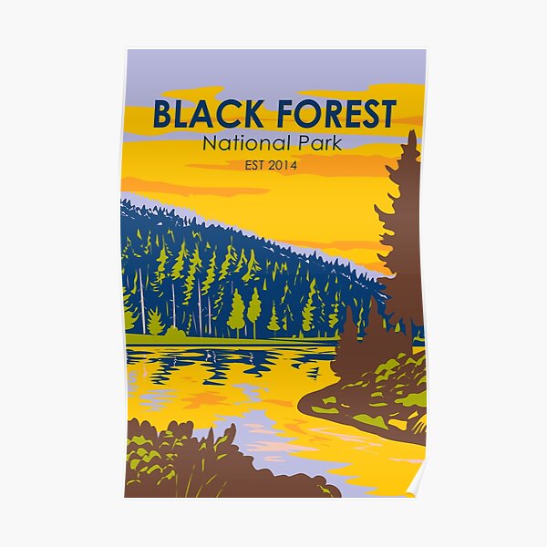 German Forest Germany Deutfcher Wald Vintage Travel Advertisement Poster Print 