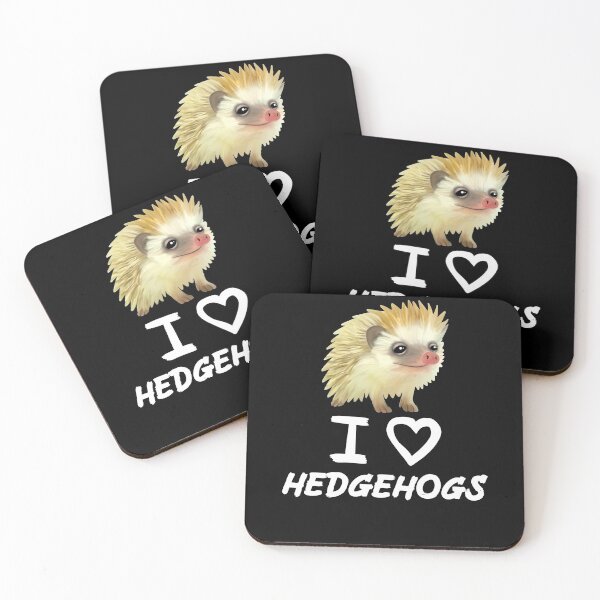 Artikelvorschau, White Funny I Love Igel für Igelliebhaber entworfen und verkauft von Mochi-Merch.