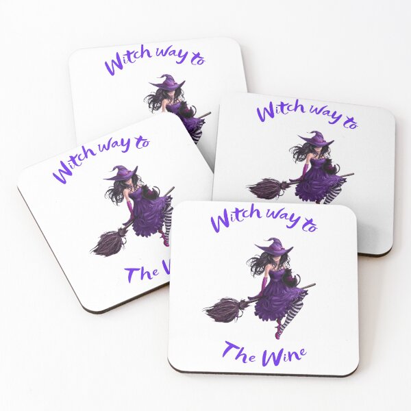 Item preview, Witch Way To The Wine Halloween Design designed and sold by Funny-Tees4U.