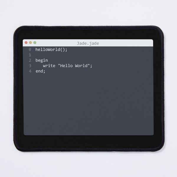 Item preview, . Jade language Hello World program sample in editor window designed and sold by IuriiVlasenko.