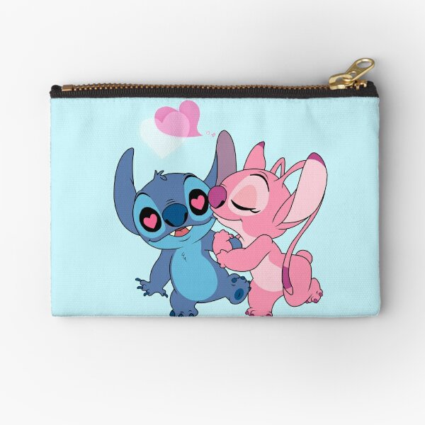 Womens Disney Lilo and Stitch Angel Heart Kisses Zip Pouch by