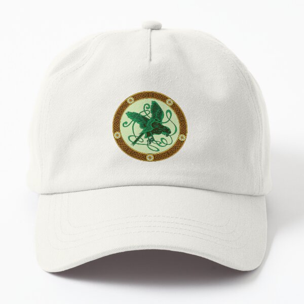 Celtic knotwork hawk - green Dad Hat