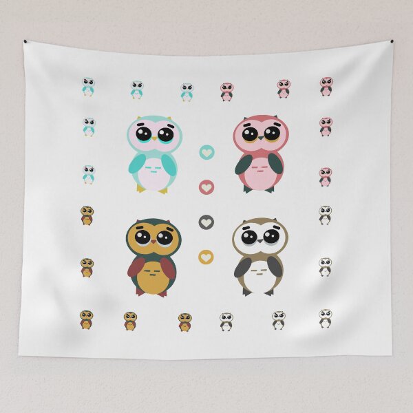 Item preview, Cute Rainbow Owls Family Pack Design #1 designed and sold by Rainbows Rock.