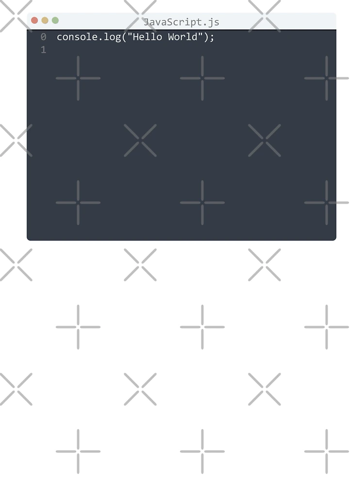 Thumbnail 7 of 7, Oversized T-Shirt, . JavaScript language Hello World program sample in editor window designed and sold by IuriiVlasenko.