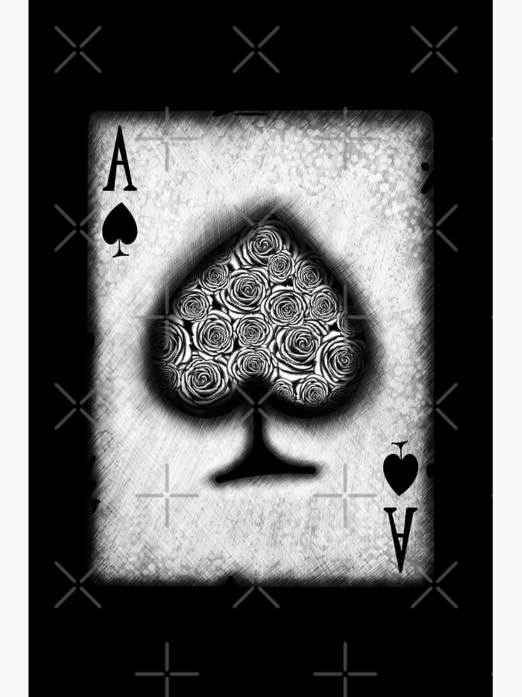 "Ace of Spades with Roses" Poster for Sale by DeneboArt Redbubble