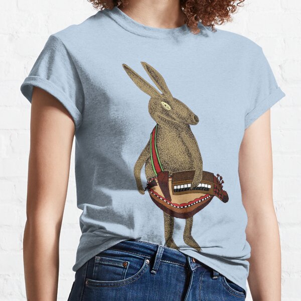 Blackhare Gold Hare Logo, Hand Printed Adult Graphic T-Shirt