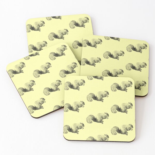 Item preview, Cute squirrel photograph pattern yellow background  designed and sold by Thought2reality.