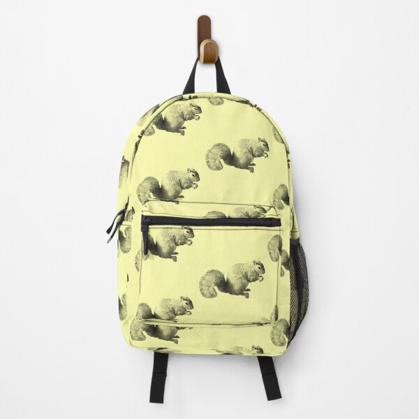 Item preview, Cute squirrel photograph pattern yellow background designed and sold by Thought2reality.
