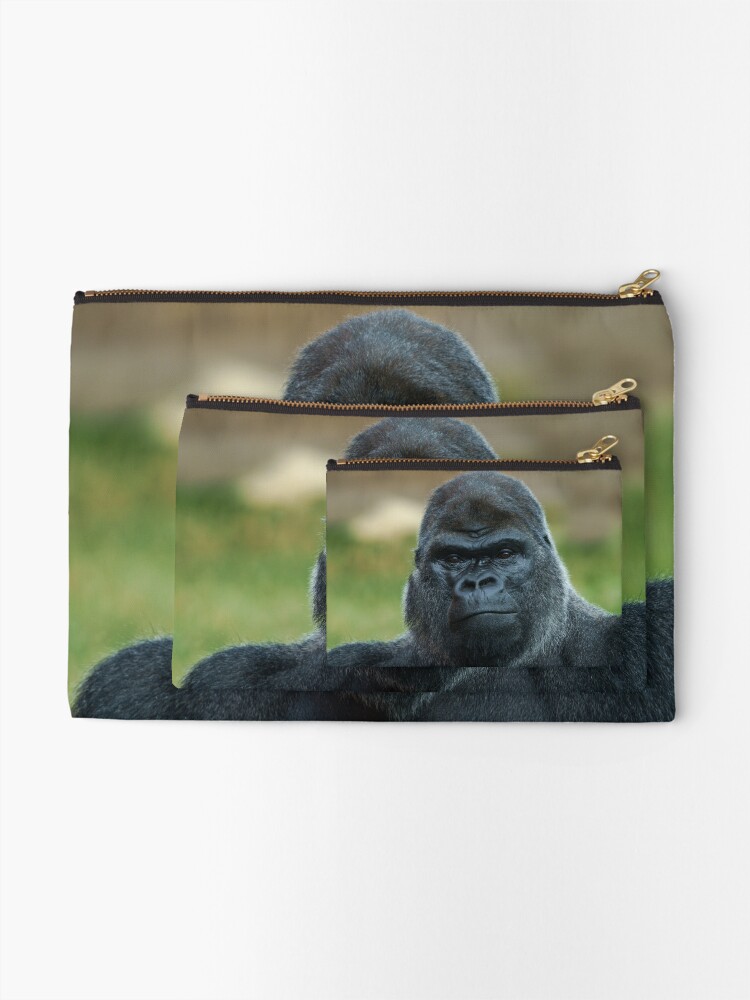 Thumbnail 2 of 4, Zipper Pouch, The Boss - The Silverback designed and sold by rawshutterbug.