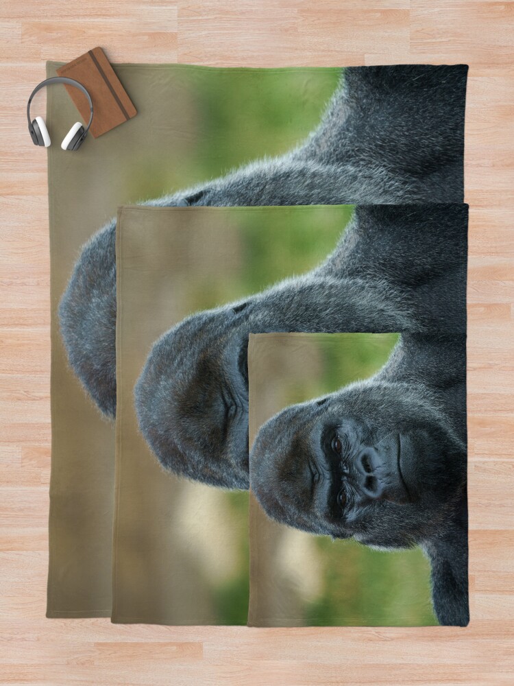 Thumbnail 5 of 6, Throw Blanket, The Boss - The Silverback designed and sold by rawshutterbug.