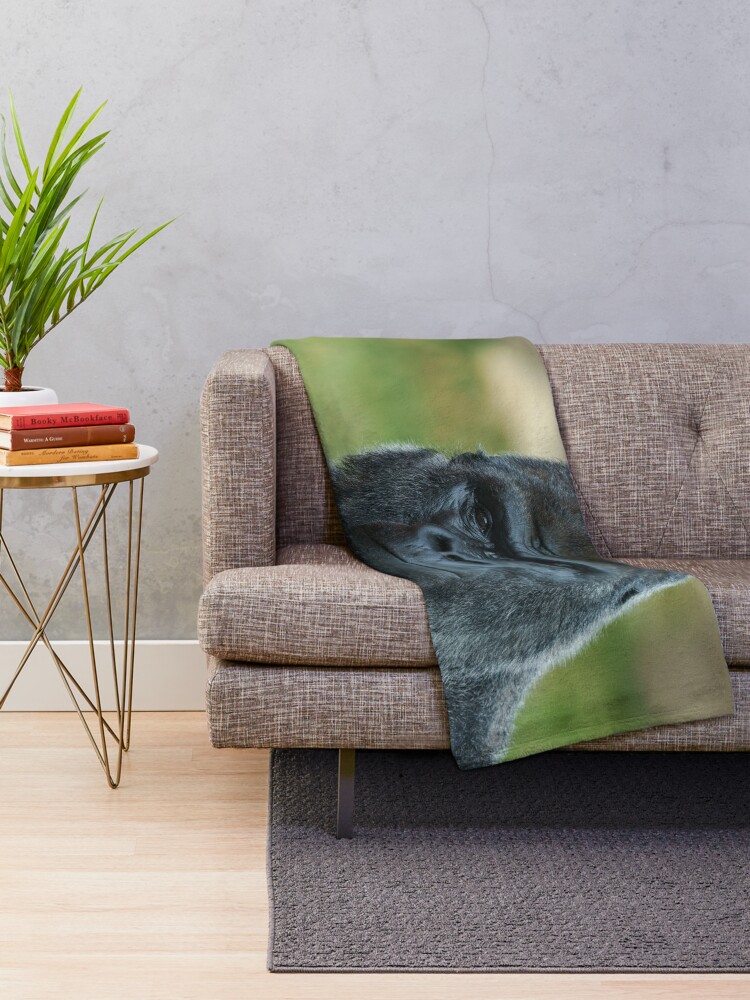 Thumbnail 2 of 6, Throw Blanket, The Boss - The Silverback designed and sold by rawshutterbug.