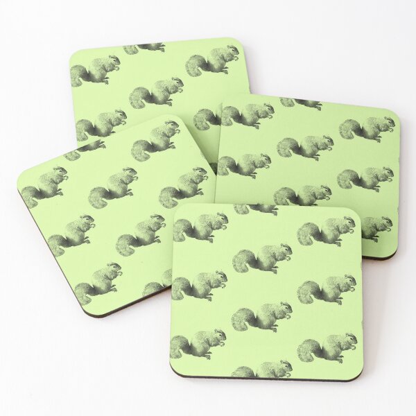 Item preview, Cute squirrel photograph pattern green background  designed and sold by Thought2reality.