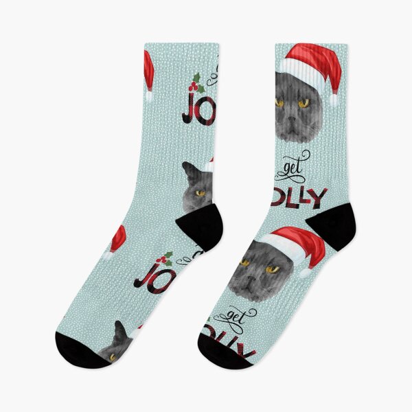 Item preview, Get jOLLY Merry Christmas Cat Christmas Styled Illustration designed and sold by LJWDesigns.
