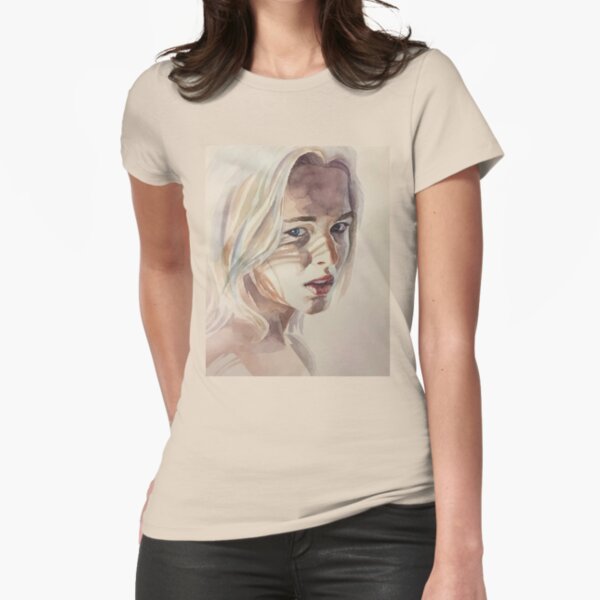 women pastel painting Fitted T-Shirt