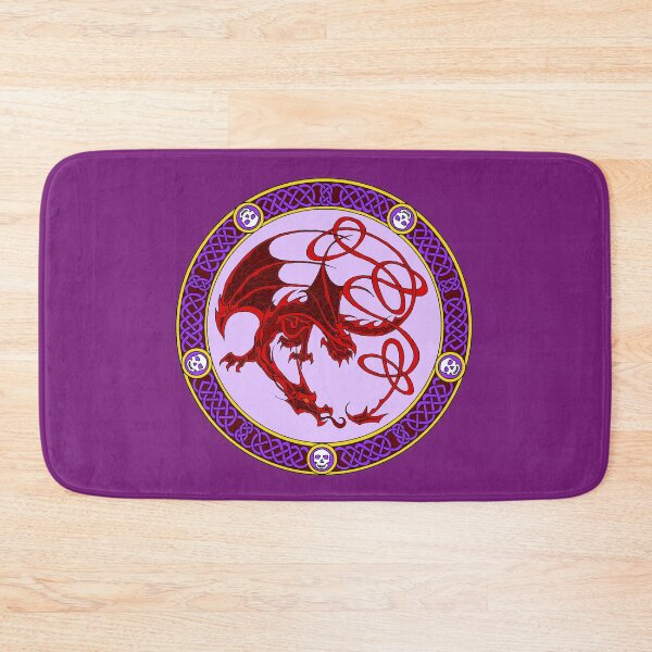 Item preview, Celtic knotwork dragon 1 - red and purple designed and sold by AnyaPenfold.