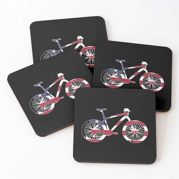 Item preview, MTB Mountain Bike USA Flag Biking designed and sold by wushirts.