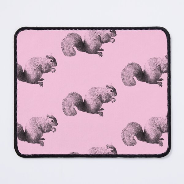 Item preview, Cute grey squirrel photograph pattern pink background  designed and sold by Thought2reality.