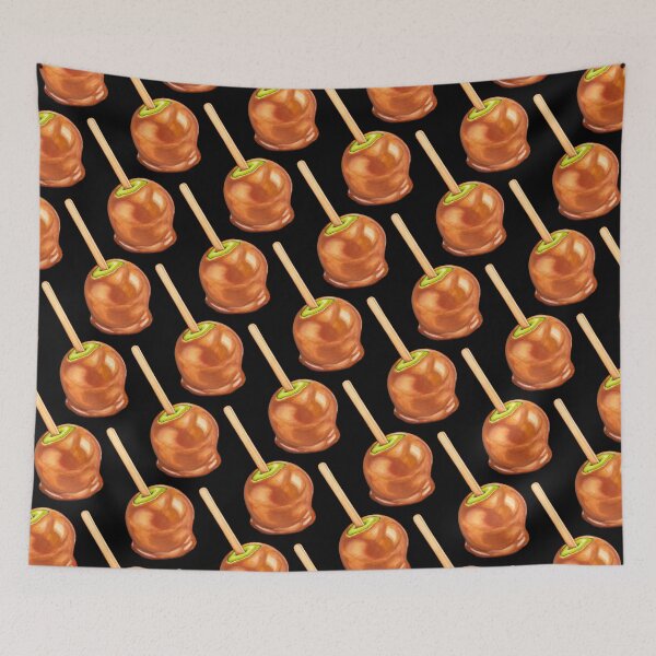 Item preview, Caramel Apple Pattern - Black designed and sold by Kelly  Gilleran.