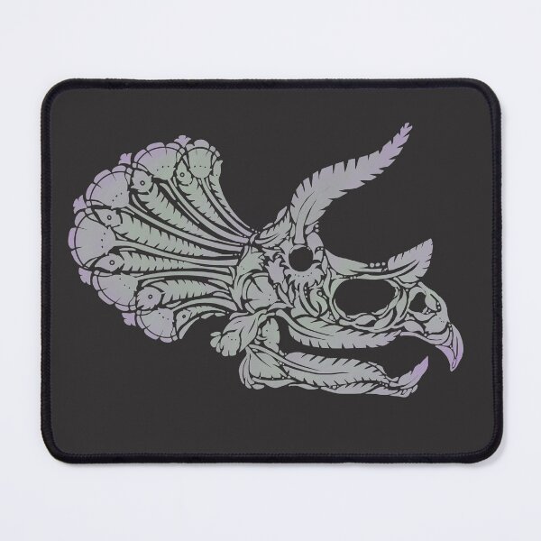 Item preview, Floral Dinosaur Skull - Triceratops Black Background designed and sold by tanimator.