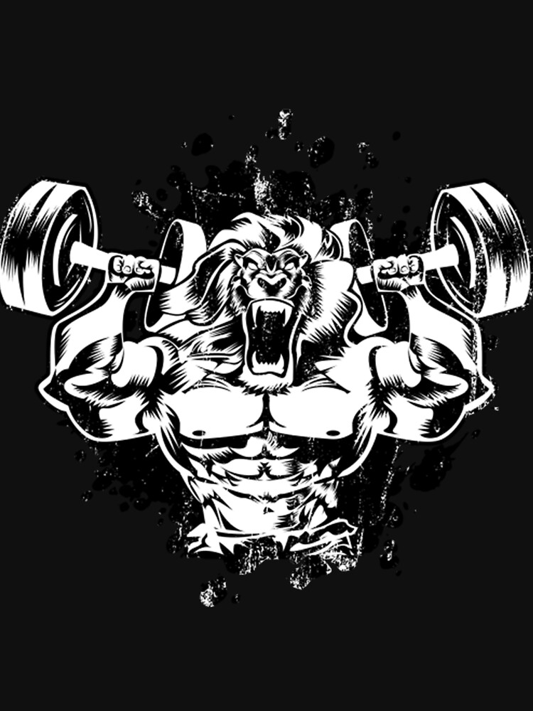 Lion Muscle T-ShirtLion Workout Beast Fitness Bodybuilding Muscles