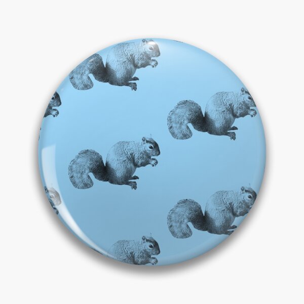 Item preview, Cute grey squirrel photograph pattern blue background  designed and sold by Thought2reality.